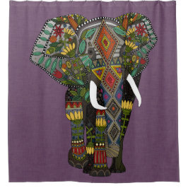 フローラゾウ シャワーカーテン