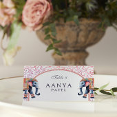 フローラゾウ&ムンダプ結婚アーチのエスコート名 プレイスカード