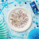 フローラゾン – ピンク ペーパープレート (パーティー)