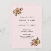 フローラゾン – ピンク 招待状 (正面/裏面)