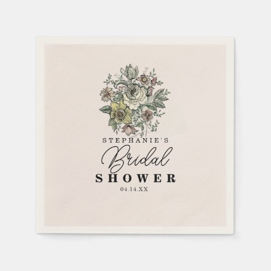 フローラゾン（咲く） スタンダードカクテルナプキン (正面)