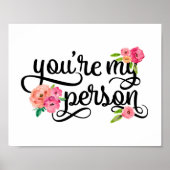 フローラタイポグラフィあなたは自分の友人引用文 ポスター