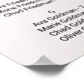 フローラタイポグラフィの座席表 ポスター (角)