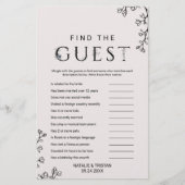 フローラタイポグラフィゲストゲームを検索 チラシ (正面)