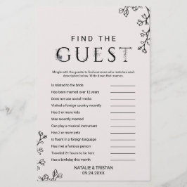 フローラタイポグラフィゲストゲームを検索 チラシ