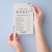 フローラタイポグラフィゲストゲームを検索 チラシ (ハンドル)