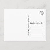 フローラタイポグラフィサンキューフォト ポストカード (裏面)