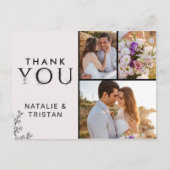 フローラタイポグラフィサンキューフォト ポストカード (正面)