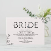 フローラタイポグラフィブライドブライダルシャワー 招待状 (スタンド正面)