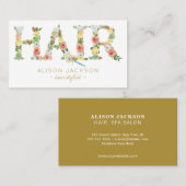 フローラタイポグラフィヘアスタイリストサロン 名刺 (正面/裏面)