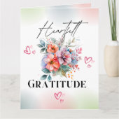 フローラタイポグラフィ感謝状 カード (正面)