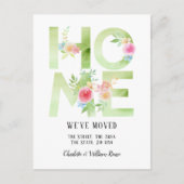 フローラタイポグラフィ我々は家に移動 案内ポストカード (正面)