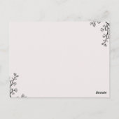 フローラタイポグラフィ日付ナイトアイディアカード ポストカード (裏面)