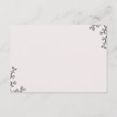 フローラタイポグラフィ結婚の詳細カード エンクロージャーカード (裏面)