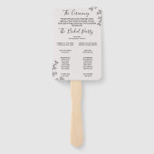 フローラタイポグラフィ結婚式 プログラム ハンドファン (裏面)