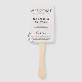 フローラタイポグラフィ結婚式 プログラム ハンドファン (正面)