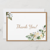 フローラタイポグラフィ モダン サンキューカード (正面)
