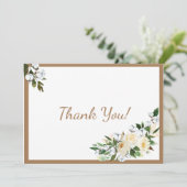 フローラタイポグラフィ モダン サンキューカード (スタンド正面)
