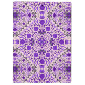 フローラタイルは紫と綿キャンディピンク クリップボード (裏面)