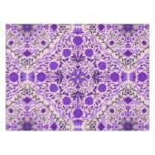 フローラタイルは紫と綿キャンディピンク テーブルクロス (正面(横))