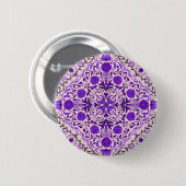 フローラタイルは紫と綿キャンディピンク 缶バッジ (正面&裏面)
