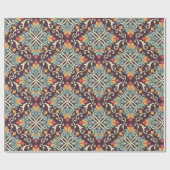 フローラタイルパターン ラッピングペーパー (フラット)