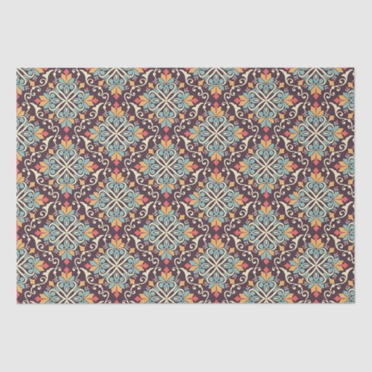 フローラタイルパターン 薄葉紙 (正面)