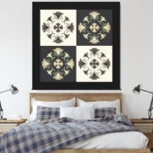 フローラタイルモチーフ キャンバスプリント (インサイチュ (寝室))