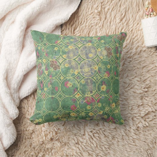 フローラタイル装飾用クッション クッション (ブランケット)