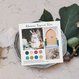 フローラタイル |モロッコのトロピカルカラーパレット 招待状