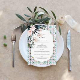 フローラタイル |モロッコのトロピカ結婚ルメニュー メニュー