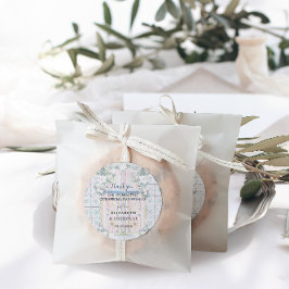 フローラタイル |モロッコの熱帯結婚式の引き出物 ラウンドシール