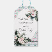 フローラタイル |モロッコ結婚トロピカル ギフトタグ (正面)