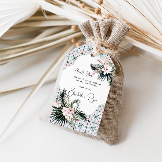 フローラタイル |モロッコ結婚トロピカル ギフトタグ