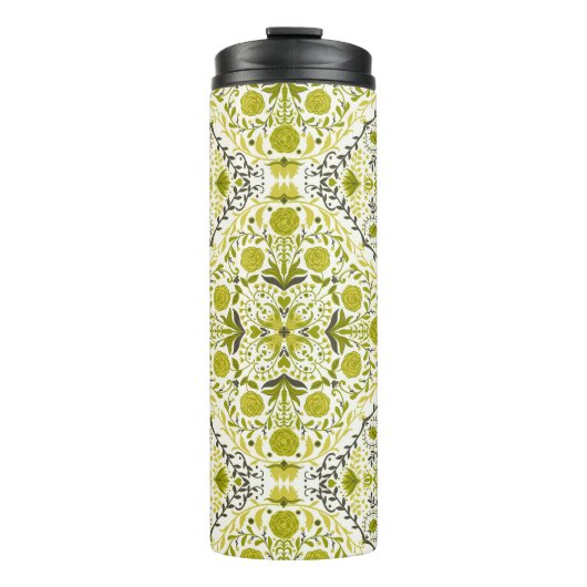 フローラタイル，緑 タンブラー (正面)