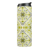 フローラタイル，緑 タンブラー (回転左)