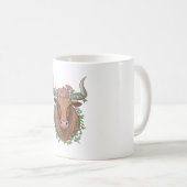 フローラタウラスブル コーヒーマグカップ (正面右)