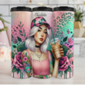 フローラタトゥーキャップコーヒークール タンブラー