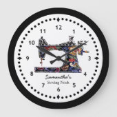 フローラタペストリー裁縫機 ラージ壁時計 (正面)