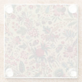 フローラタペストリー針仕事フラワーアート ガラスコースター (裏面)