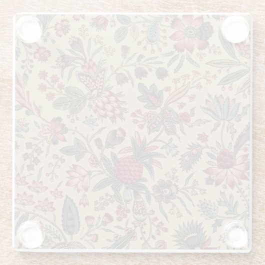 フローラタペストリー針仕事フラワーアート ガラスコースター (裏面)