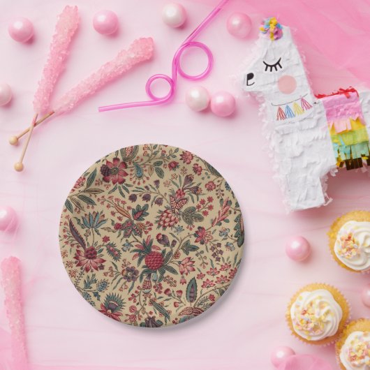 フローラタペストリー針仕事フラワーアート ペーパープレート (パーティー)