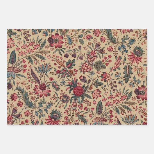 フローラタペストリー針仕事フラワーアート ラッピングペーパーシート (正面)
