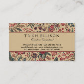 フローラタペストリー針仕事フラワーアート 名刺 (裏面)