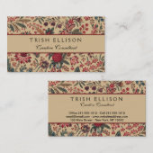 フローラタペストリー針仕事フラワーアート 名刺 (正面/裏面)