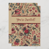 フローラタペストリー針仕事フラワーアート 招待状 (正面/裏面)