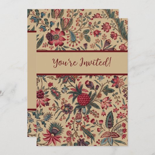 フローラタペストリー針仕事フラワーアート 招待状 (正面/裏面)