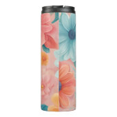 フローラタンブラースタイリッシュ – 絶縁フラワーデザイン タンブラー (裏面)