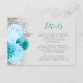フローラターコイズグレイ結婚シルバー詳細 エンクロージャーカード (正面)