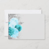 フローラターコイズグレーシルバーミールチョイス結婚ズ 出欠カード (裏面)